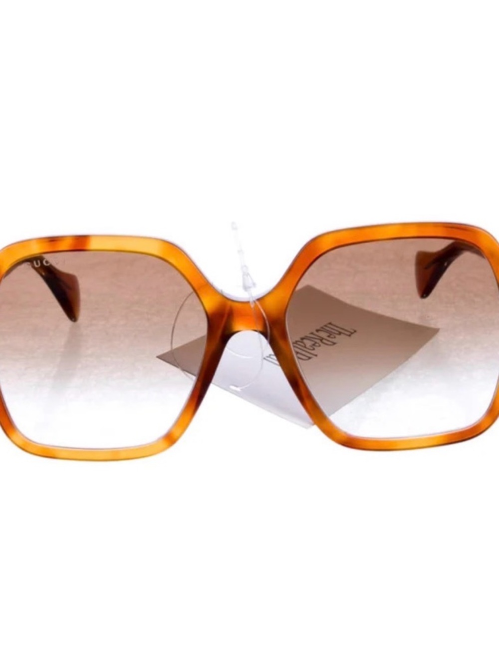 Gucci Amber Tortoiseshell Oversized Square Sunglasses